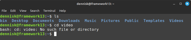 screenshot of terminal window